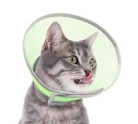 Supet Collarín para gato: suave y cómodo, ajustable, resistente al agua, después de la cirugía para evitar fugas y arañazos, alternativa al collarín de plástico Isabel (verde L)