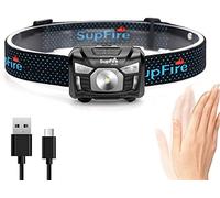 Superfire HL06 Linterna Frontal, 500lm, USB