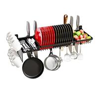 Supfirm Acero Inoxidable Ajustable montado en la Pared sobre el Fregadero Estante de Secado de Platos, Gran Capacidad Estante de Platos con Utensilios de Titular