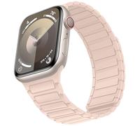 Suphart Correas Compatible con Correa Apple Watch 42mm 41mm 40mm 38mm, Correa Magnética de Silicona Suave para iWatch SE Serie 10 9 8 7 6 5 4 3 2 1, Rosa