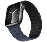 Suphart Correas Compatible con Correa Apple Watch 42mm 41mm 40mm 38mm, Correa Magnética de Silicona Suave para iWatch SE Serie 10 9 8 7 6 5 4 3 2 1, Azul Negro