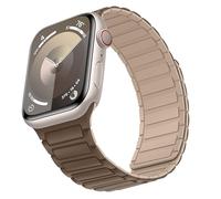 Suphart Correas Compatible con Correa Apple Watch 42mm 41mm 40mm 38mm, Correa Magnética de Silicona Suave para iWatch SE Serie 10 9 8 7 6 5 4 3 2 1, Marrón