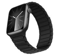 Suphart Correas Compatible con Correa Apple Watch 42mm 41mm 40mm 38mm, Correa Magnética de Silicona Suave para iWatch SE Serie 10 9 8 7 6 5 4 3 2 1, Negro