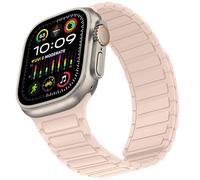 Suphart Correas Compatible con Correa Apple Watch 49mm 46mm 45mm 44mm 42mm, Correa Magnética de Silicona Suave para iWatch Ultra 2 Ultra SE Serie 10 9 8 7 6 5 4 3 2 1, Rosa