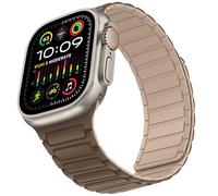 Suphart Correas Compatible con Correa Apple Watch 49mm 46mm 45mm 44mm 42mm, Correa Magnética de Silicona Suave para iWatch Ultra 2 Ultra SE Serie 10 9 8 7 6 5 4 3 2 1, Marrón