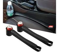 Supin 2 Precios - Almohadilla de Relleno para Asiento de Coche de Piel sintética para Consola de Bolsillo Lateral y una Taza para teléfono móvil, Cartera, Llave de Moneda, Color Negro