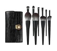 SUPIRING Juego de Brochas de Maquillaje de Pelo Suave Negro de 10 Piezas Juego Completo de Brochas de Polvo de Sombra de Ojos de Pelo de Animal de ImitacióN