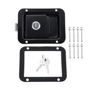 SUPIRING Reemplazo de Pestillo de Caja de Herramientas para Automóvil con Llaves con Cerradura de Manija de Tracción de Acero Inoxidable de 8 Remaches para Remolque de RV