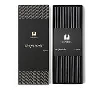 SUPJOYES Palillos de fibra de vidrio reutilizables, japoneses duraderos, 5 pares aptos para lavavajillas, palillos de pétalos chinos para juego de regalo