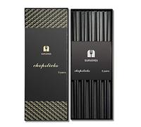 SUPJOYES Palillos reutilizables de fibra de vidrio - 5 pares de palillos para regalo, japoneses chinos minimalistas, aptos para lavavajillas, 24,5 cm