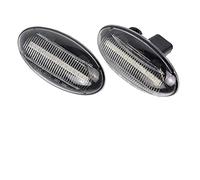 Supkancl Luz de señal giro dinámica, indicador lateral, luces repetidoras for Peugeot 307 206 407 107 1007 Citroen C1 C2 C3 C4 C5 C6(Dynamic Crystal Type)