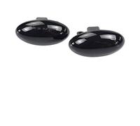 Supkancl Luz de señal giro dinámica, luz indicadora marcador lateral agua corriente for Peugeot 307 206 407 107 607 Citroen C1 C2 C3 C5(Dynamic Smoked Type)