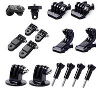 Supkeyer 14 en 1 Kit de Accesorios para GoPro Xiaomi YI SJCAM, Sony, Soporte de Base de Hebilla/Gancho en J