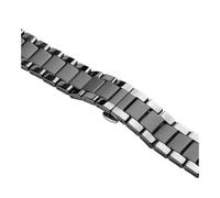 SUPKOUMKBG 20mm 22mm Steel Ceramic Strap Watch GT GT2 3 46MM Smart WatchBand 3 4 5 Men Women Wristband Bracelet(C black,20mm)