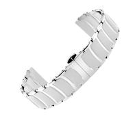 SUPKOUMKBG 20mm 22mm Steel Ceramic Strap Watch GT GT2 3 46MM Smart WatchBand 3 4 5 Men Women Wristband Bracelet(F white,22mm)