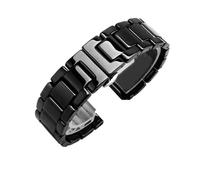 SUPKOUMKBG 20mm 22mm Steel Ceramic Strap Watch GT GT2 3 46MM Smart WatchBand 3 4 5 Men Women Wristband Bracelet(A black,22mm)