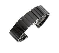 SUPKOUMKBG 20mm 22mm Steel Ceramic Strap Watch GT GT2 3 46MM Smart WatchBand 3 4 5 Men Women Wristband Bracelet(B black,20mm)