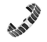 SUPKOUMKBG 20mm 22mm Steel Ceramic Strap Watch GT GT2 3 46MM Smart WatchBand 3 4 5 Men Women Wristband Bracelet(F black,22mm)