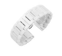SUPKOUMKBG 20mm 22mm Steel Ceramic Strap Watch GT GT2 3 46MM Smart WatchBand 3 4 5 Men Women Wristband Bracelet(A white,22mm)