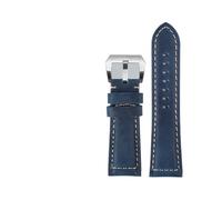 SUPKOUMKBG Correa de reloj Correa de cuero azul Correa de cuero esmerilado diesel 22 24 mm 26 mm Accesorios de pulsera