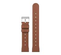 SUPKOUMKBG Correa de reloj deportiva universal de goma impermeable for buceo, natación y exteriores.(Brown-Silver Buckle,22mm)