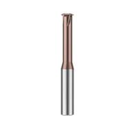 SUPKOUMKBG Fresa de hilo de un solo diente de carburo Toot M1 M1.2 M1.6 M2 M2.5 M3 M4-M24 Fresa de carburo sólido(M3X0.5 D4,Bronze)