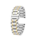 SUPKOUMKBG Metal B3 B2 Strap Stainless Steel Watch Band Men Women Sports Smart Bracelet Wrist Band(Silver Golden,For B3 16mm)
