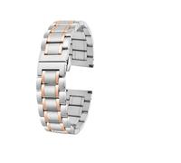 SUPKOUMKBG Metal B3 B2 Strap Stainless Steel Watch Band Men Women Sports Smart Bracelet Wrist Band(Silver Rose Gold,For B2 15mm)