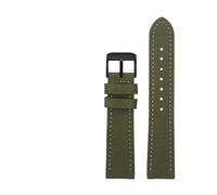 SUPKOUMKBG Nylon Leather Watch Strap Black Shield Watchband 20 22mm 24mm Bracelet(Army green black pin,22mm)