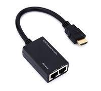 Suplemento de 1080P HDMI al Cable del Adaptador RJ45, repetidor del balún del Ethernet del LAN LAN de la Distancia de transmisión de CAT5e CAT6 de los 30M