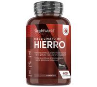 Hierro Suplemento 28mg - 400 Comprimidos - En Forma de Bisglicinato para Más de 6 Meses - Contribuye a la Formación Normal de Glóbulos Rojos y Hemoglobina (EFSA) - Apto para Veganos