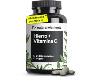 Suplemento de Hierro con 40mg Vitamina C - bisglicinato de hierro - 240 comprimidos veganos - complejo de quelato de buena tolerancia - alta dosificación, sin aditivos innecesarios
