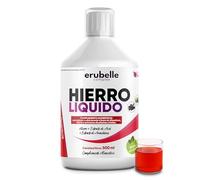 Suplemento de Hierro Líquido 500 ml | Complejo Vitamínico Completo | Hierro Líquido con Vitaminas C, B1, B2, B6, B9 y B12 | Energía, Inmunidad y Antifatiga, | Para la Anemia | Sabor Frutas Naturales