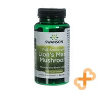 Suplemento De Hongo Melena De León SWANSON 500mg 60 Cápsulas Memoria Y Cerebro