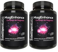 Suplemento de Magnesio MagEnhance Magtein® de Intelligent Labs, Complejo de L-Treonato de Magnesio con Glicinato y Taurato de Magnesio, 90 Cápsulas (Paquete de 2)