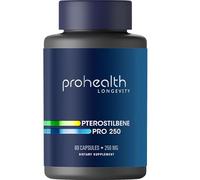 Suplemento de pterostilbeno (250 mg, 60 cápsulas) | Antioxidante clínicamente probado, probado por terceros para la salud del corazón y el cerebro | Activa genes de longevidad