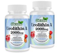 Suplemento de Urolitina A 2000mg - 120 Cápsulas Blandas - Suministro de 60 Días - Enriquecido con Extractos de Granada, Fresa y Nuez - para las Mitochondrien (120 unidades, paquete de 2)