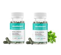 Suplemento desodorizante corporal,Suplemento desodorante corporal,Suplementos desodorantes para mujeres y hombres,Desodorante de cuerpo completo,Manténgase fresco de la cabeza a los pies,2Pcs
