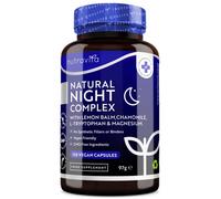 Suplemento Natural para el Sueño - toronjil, manzanilla, magnesio, vitamina B12-para el funcionamiento óptimo del sistema nervioso-120 cápsulas veganas-manufacturado por Nutravita