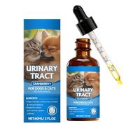 Suplemento para el tracto urinario para gatos - 60 ml Booster Gotas, Suplemento dietético aromatizado para perros - Para cachorros y gatos pequeños, medianos y grandes, raza doméstica y de viaje para