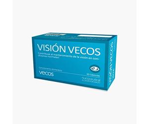 Suplemento Vitamínico para Ojos Secos - Visión Vecos - 60 Cápsulas - Ayuda a Aliviar los Síntomas de la Fatiga y Sequedad Ocular - Propiedades Antioxidantes