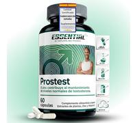 Suplementos Próstata Potenciador Sexual Masculino. Maca, Saw Palmetto, Pygeum, Vitamina E. Aumenta Testosterona, Salud Urinaria y Vitalidad Masculina PROSTEST 60 caps.