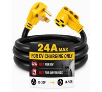 Suplevel - Cable adaptador de cargador EV de 10 pies compatible con NEMA 10-30P a 14-50R, secadora de 3 clavijas de 30 amperios a 50 amperios y 4 puntas EV para carga Tesla o EV nivel 2