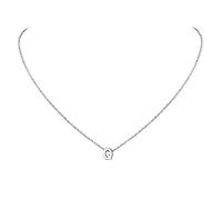 Suplight Collares con Letra Inicial Capital Q Colgante Pequeño de Moda de Plata de Ley 925 Chapado en Platino Plateado Regalo Cumpleaños de Madre Hija Amiga