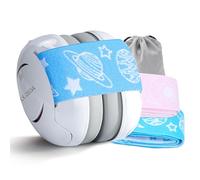 SuplutuX Auriculares para Bebés | Diadema con 2 unidades (azul/rosa) Cómodas Cascos Antiruido Niños que Evitan Daños Auditivos y Mejoran El Sueño | Fácil de Ajustar para Niños Pequeños de 0-36 Meses