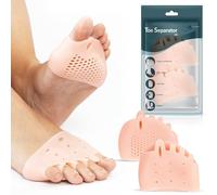 SUPLYMAR Separador Dedos Pie de Silicona con Corrector de Juanetes, Adecuado para Utilizar Dentro de Calcetines y Todo Tipo de Calzado. Almohadillas para Pies de Gel, Alivio del Dolor Metatarsiano.