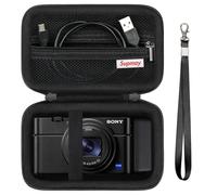 Supmay Bolso de Transporte para cámara compacta Premium Sony RX100 VII / RX100 Vi / RX100 V / RX100 IV / RX100 III, Bolso de Viaje de Almacenamiento con Bolsillo de Malla de Cremallera, Negro