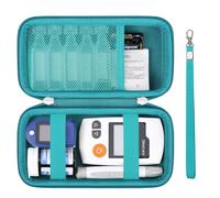 Supmay Diabetic Supplies - Estuche rígido organizador de suministros para diabéticos, bolsa de transporte para pruebas de diabetes, monitor de glucosa en sangre con tiras reactivas de glucómetro de