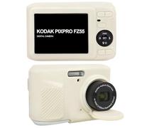 Supmay Funda para cámara digital KODAK PIXPRO Friendly Zoom FZ45 de 16 MP, funda protectora de silicona suave, cubierta de lente extraíble, cubierta de cámara de video vlogging, color blanco