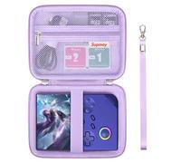 Supmay Funda rígida de transporte para consola de juegos de mano retro RG40XXV/G350/RG35XX/RG405V/RG406V, soporte de almacenamiento de viaje retro con bolsa de malla para tarjeta SD, cable de carga